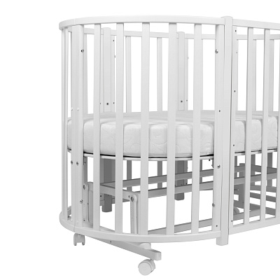 Кровать детская Indigo Born 7в1 c поперечным маятником (круг/овал, манеж, 2 кресла, стол) - купить оптом