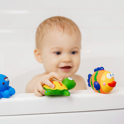 Набор игрушек для ванной Roxy-Kids МОРСКИЕ ЖИТЕЛИ оптом