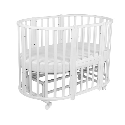 Кровать детская Indigo Born 7в1 c поперечным маятником (круг/овал, манеж, 2 кресла, стол) оптом