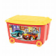 Ящик для игрушек на колесах с аппликацией Пластишка оптом
